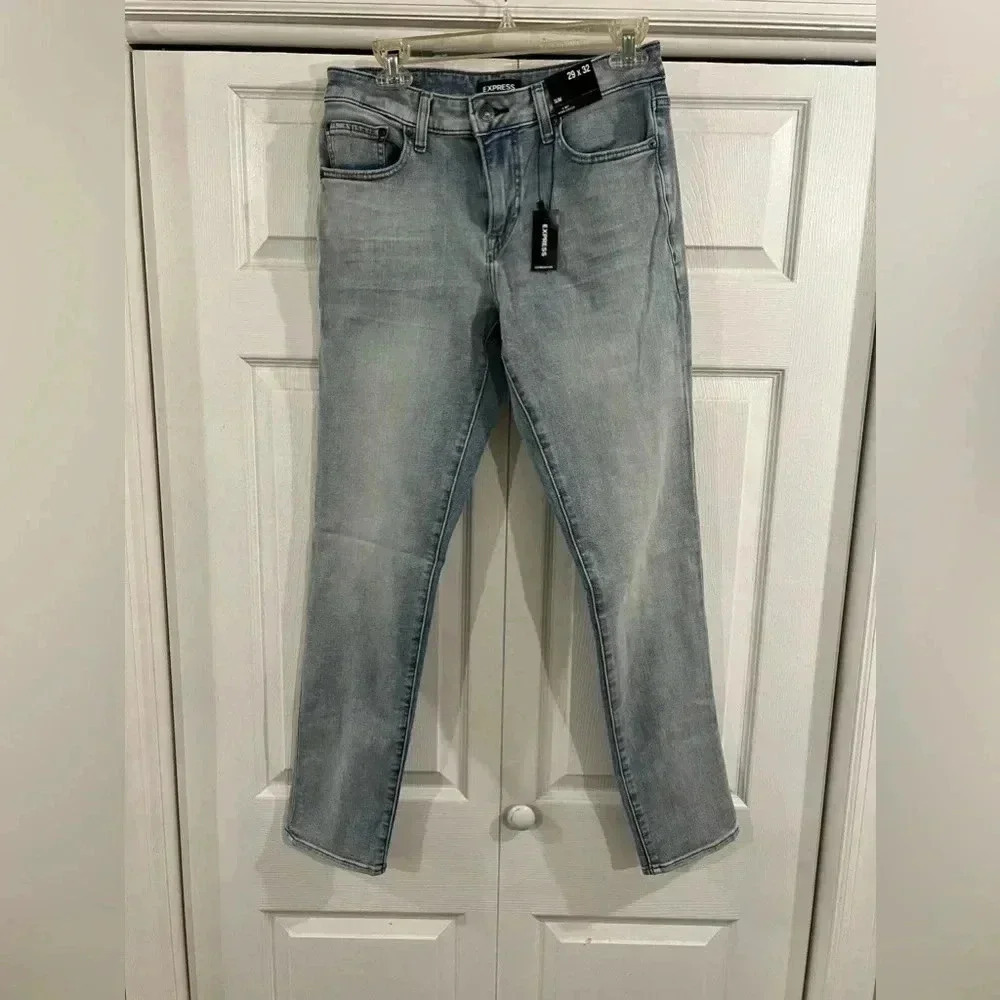 Slim Light Wash Stretch Jeans